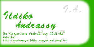 ildiko andrassy business card